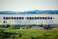 有趣的发明有哪些（有趣的发明有哪些简单一点