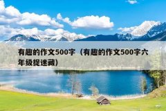 有趣的作文500字（有趣的作文500字六年级捉迷藏