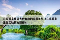 在实验室里做各种有趣的实验扩句（在实验室里