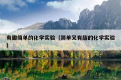 有趣简单的化学实验（简单又有趣的化学实验）