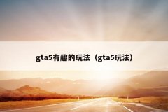 gta5有趣的玩法（gta5玩法）
