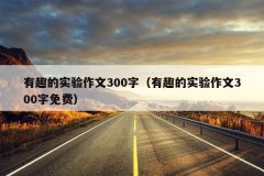有趣的实验作文300字（有趣的实验作文300字免费