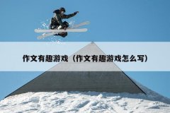作文有趣游戏（作文有趣游戏怎么写）