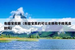 有趣宝皮肤（有趣宝真的可以兑换和平精英皮肤