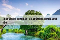 王者荣耀有趣的英雄（王者荣耀有趣的英雄组合