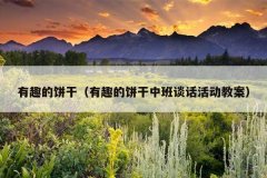 有趣的饼干（有趣的饼干中班谈话活动教案）