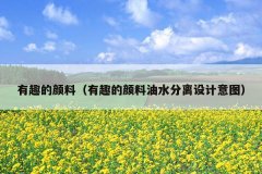 有趣的颜料（有趣的颜料油水分离设计意图）