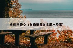 有趣甲骨文（有趣甲骨文来历小故事）