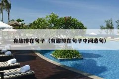 有趣排在句子（有趣排在句子中间造句）