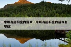 中班有趣的室内游戏（中班有趣的室内游戏有哪