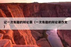 记一次有趣的辩论赛（一次有趣的辩论课作文）