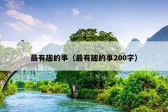 最有趣的事（最有趣的事200字）