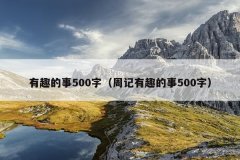 有趣的事500字（周记有趣的事500字）