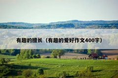 有趣的擅长（有趣的爱好作文400字）