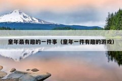 童年最有趣的一件事（童年一件有趣的游戏）