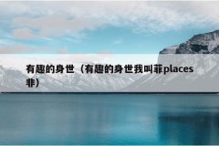 有趣的身世（有趣的身世我叫菲places非）