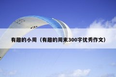 有趣的小周（有趣的周末300字优秀作文）