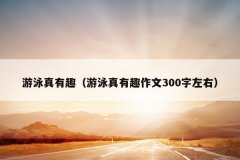 游泳真有趣（游泳真有趣作文300字左右）