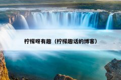 柠檬呀有趣（柠檬趣话的博客）