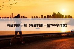 有趣的那一刻（有趣的那一刻700字作文）