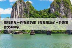 我和朋友一件有趣的事（我和朋友的一件趣事作