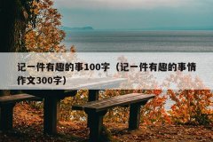 记一件有趣的事100字（记一件有趣的事情作文3