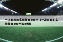 一次有趣的实验作文400字（一次有趣的实验作文